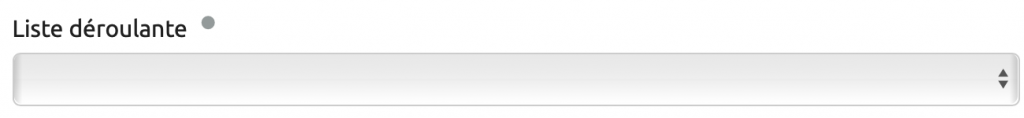 Représente une liste déroulante